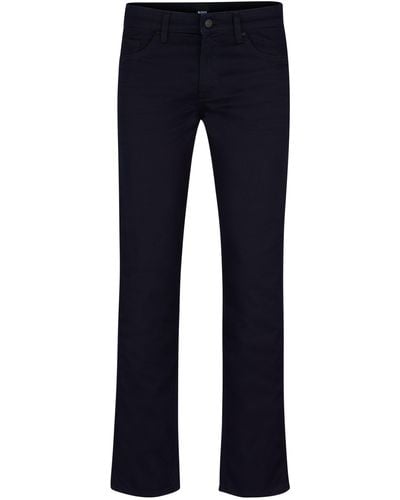 BOSS Slim-fit Jeans Van Blauw-zwart Comfort-stretchdenim