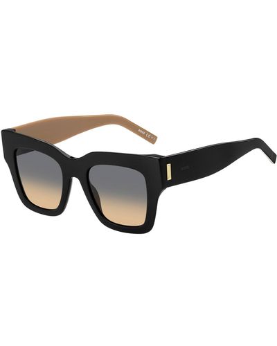 BOSS Gafas de sol de bioacetato negro con herrajes de la marca