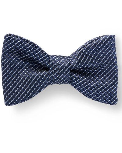 HUGO Silk-blend Bow Tie With Jacquard Pattern - Blue