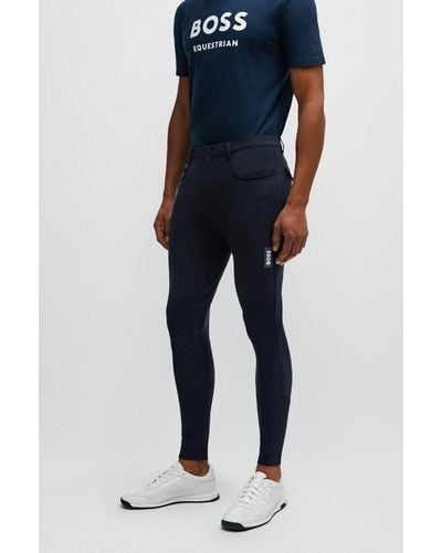 BOSS Equestrian Breeches With Knee Grips - Blue