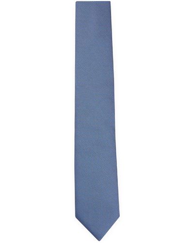 BOSS by HUGO BOSS Set aus Krawatte und Einstecktuch aus gemusterter Seide - Blau