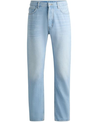 HUGO Regular-Fit Jeans aus reinem Baumwoll-Denim - Blau