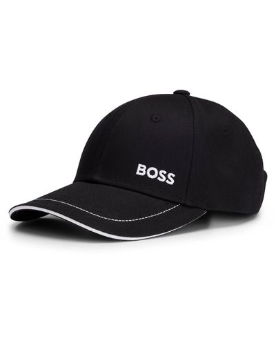 BOSS by HUGO BOSS Cotton-twill Cap With Logo Detail - Black
