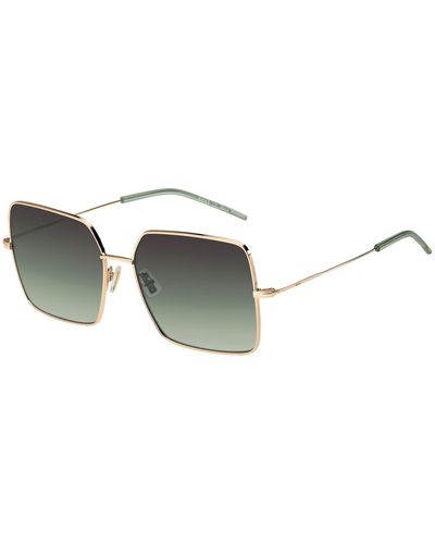 BOSS Gold-tone Sunglasses With Green End-tips Women's Eyewear - Multicolor