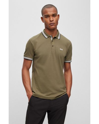 khaki hugo boss polo