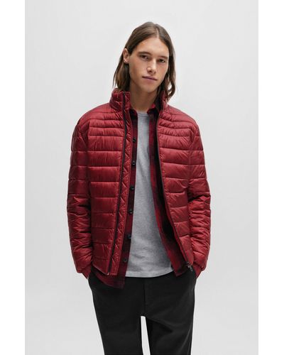 BOSS Lightweight Padded Jacket With Water-repellent Finish - Red