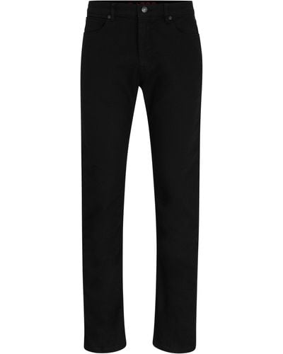 HUGO Slim-fit Jeans Van Comfortabel Stretchdenim - Zwart