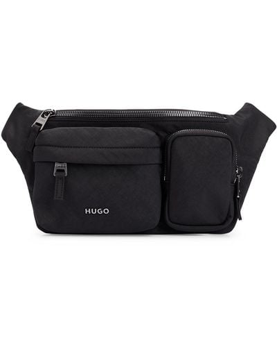 HUGO Belt Bag With Branded Adjustable Strap And Full Lining - Black