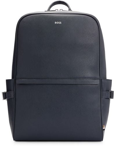 BOSS Backpack With Signature Stripe And Logo Detail - Blue