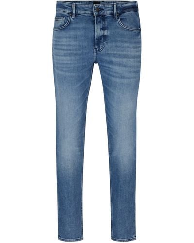 BOSS Slim-Fit Jeans aus bequemem Stretch-Denim - Blau