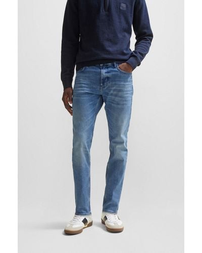 BOSS Slim-fit Jeans In Comfort-stretch Denim - Blue