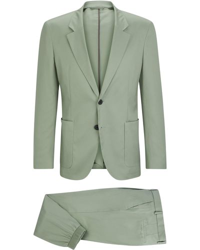 HUGO Slim-Fit Anzug aus besonders elastischem Gewebe - Grün