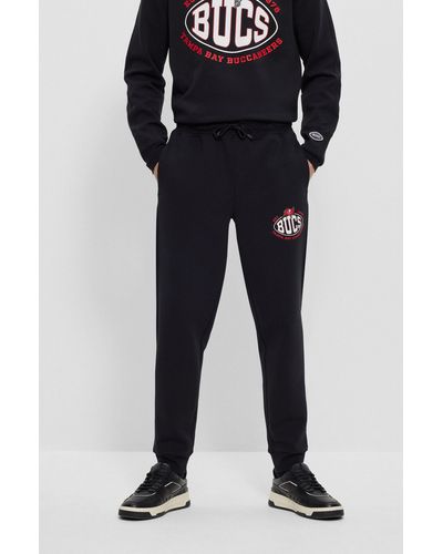 BOSS X Nfl Cotton-blend Tracksuit Bottoms With Collaborative Branding - Blue
