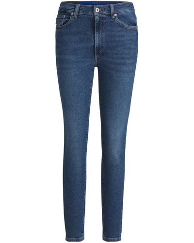 HUGO Skinny-fit Jeans Van Middenblauw Stretchdenim