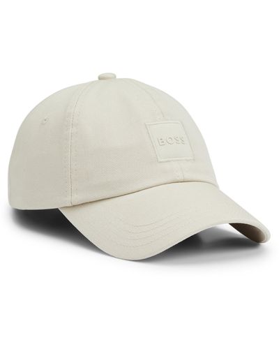 BOSS Cotton-twill Cap With Tonal Logo Patch - White