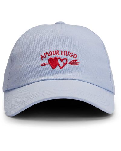 HUGO Cap aus Baumwoll-Twill mit gesticktem Logo-Artwork - Weiß