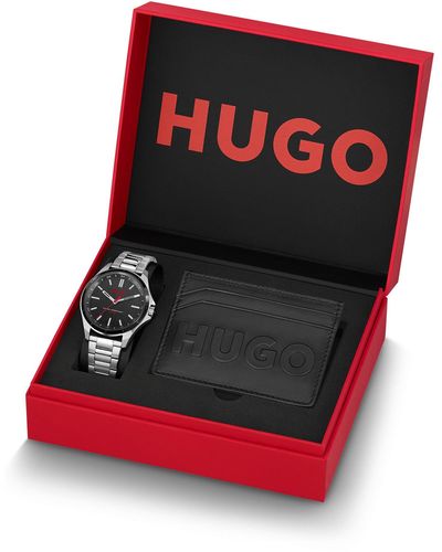 HUGO Gift-boxed Watch And Card Holder - Red