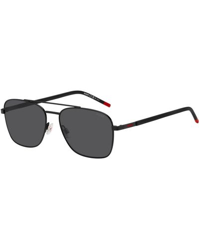 HUGO Double-bridge Sunglasses With Branded Temples - Black