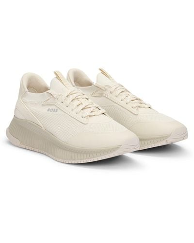BOSS Ttnm Evo Trainers With Knitted Uppers - White