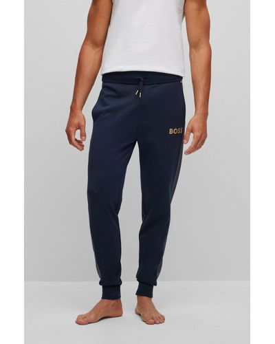 Navy hugo boss joggers sale