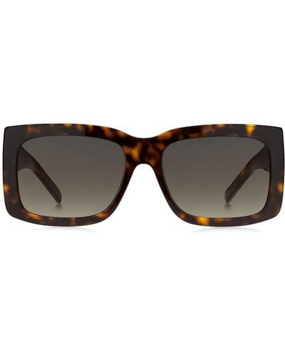 BOSS Havana Bio-acetate Sunglasses With Signature Hardware - Black