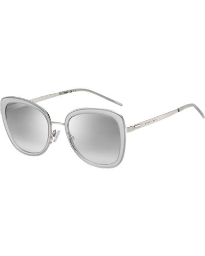 BOSS Translucent-acetate Sunglasses With Steel Temples Women's Eyewear - Metallic