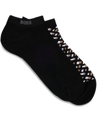 BOSS Two-pack Of Ankle Socks - Black