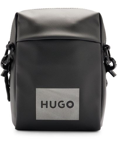 HUGO Reporter bag con stampa con logo riflettente decorativo - Nero
