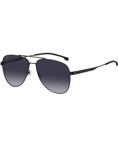 BOSS Black-steel Sunglasses With Double Bridge - Blue