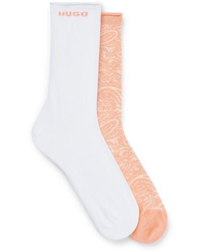 HUGO Two-pack Of Socks In A Cotton Blend - White