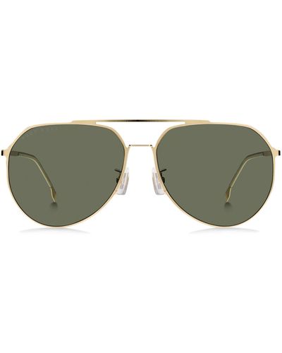 BOSS Double-bridge Sunglasses In Gold-tone Metal Men's Eyewear - Multicolor