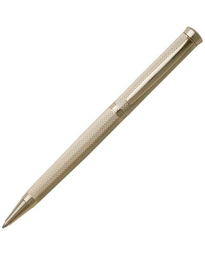 BOSS Ballpoint Pen With Diamond-cut Engraved Gold-tone Finish - Metallic