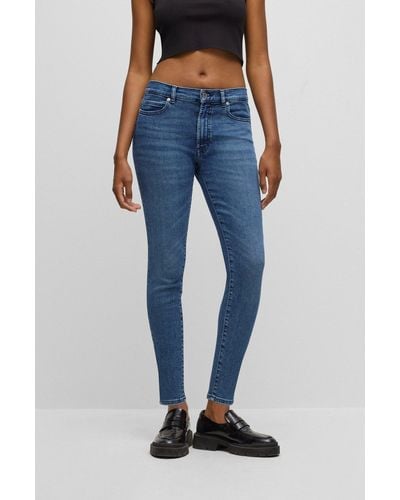 HUGO Extra-slim-fit Jeans In Blue Super-stretch Denim