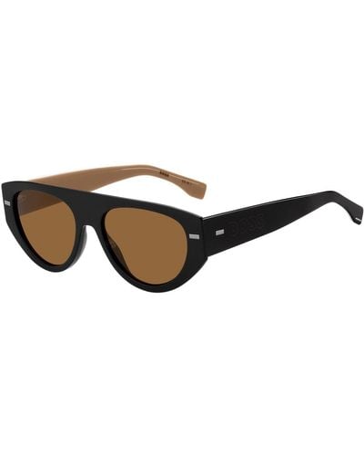 BOSS Black Bio-acetate Sunglasses With Lasered-logo Temples - Multicolour