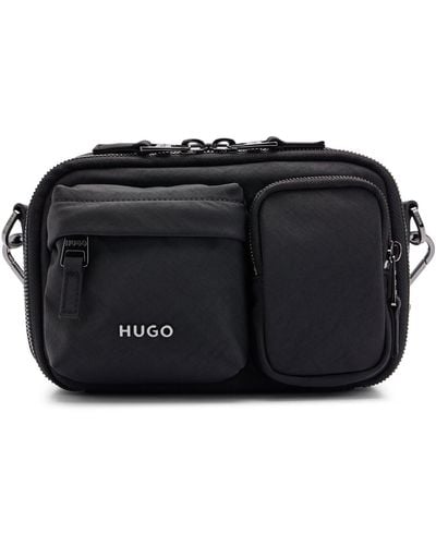 HUGO Cross-body Bag With Branded Adjustable Strap - Black