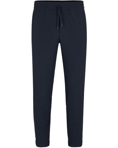 BOSS Tapered-fit Chino Van Gemakkelijk Te Strijken Vierzijdig Stretchmateriaal - Blauw