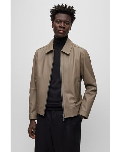Blousons en cuir BOSS by HUGO BOSS pour homme R ductions en