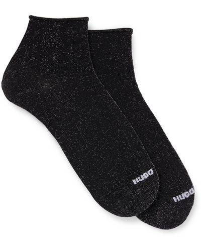 HUGO Two-pack Of Socks With Metalized Fibers - Black