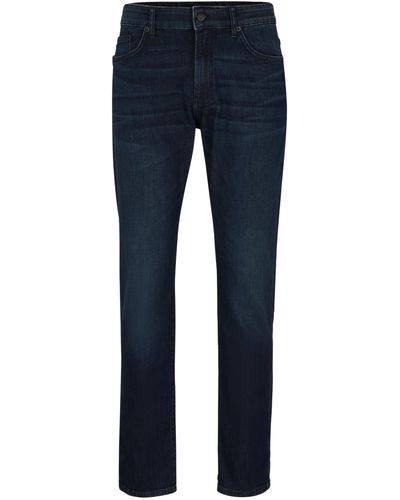 BOSS Blaue Slim-Fit Jeans aus bequemem Stretch-Denim