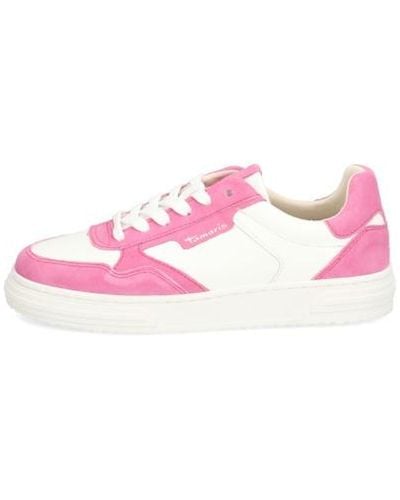 Tamaris Lederkombination Sneaker - Pink