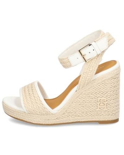 Tommy Hilfiger Th Rope High Wedge Sandal - Natur