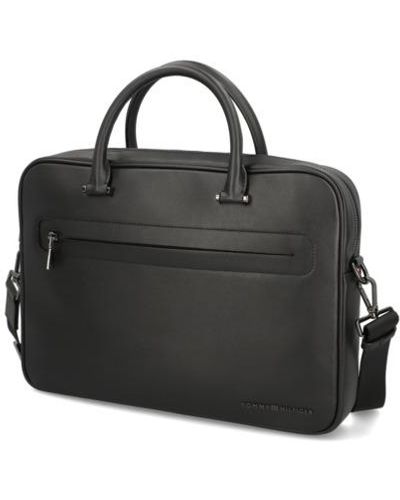 Tommy Hilfiger Th Modern Pu Computer Bag - Schwarz