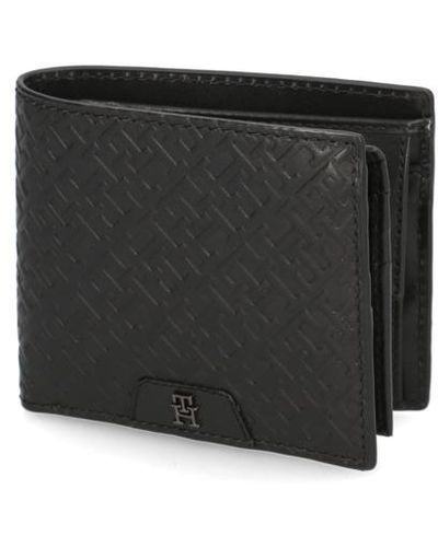 Tommy Hilfiger Th Mono Leather Extra Cc & Coin - Schwarz