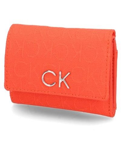 Calvin Klein Re-Lock Trifold Xxs Jqd - Orange