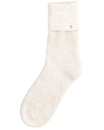 Calvin Klein Women Long Socks 1P Homesocks - Weiß