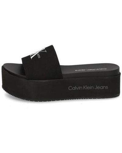 Calvin Klein Flatform Sandal Met - Schwarz