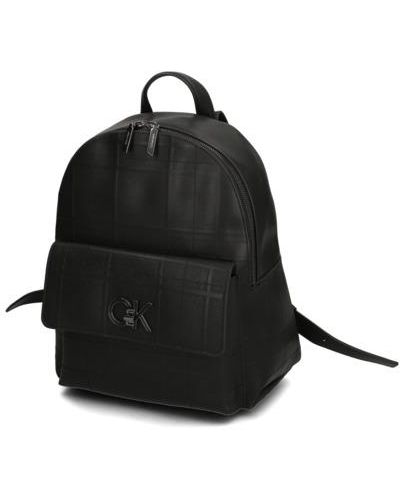 Calvin Klein Re-Lock Bqalckpack With Flap Quilt - Schwarz