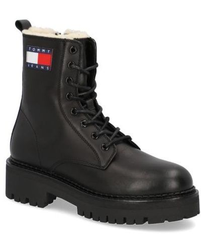Tommy Hilfiger Tommy Jeans Flag Lace Up Boot - Schwarz