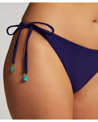 Hunkemöller Doha Cheeky Tanga Bikini Bottoms - Blue