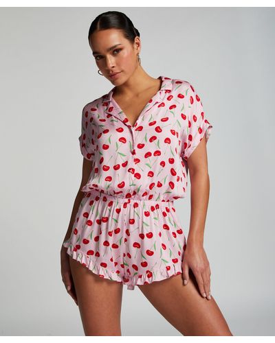 Hunkemöller Onesie Teddy Cherry - Rood